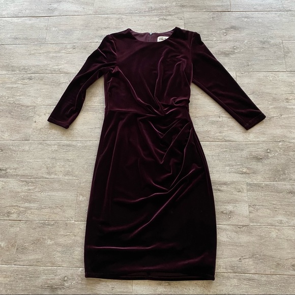 Eliza J Velvet Sheath Dress - Picture 5 of 8